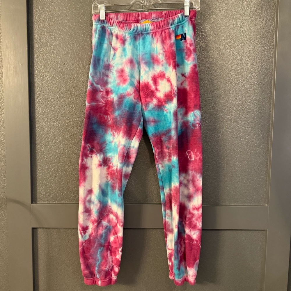 AVIATOR NATION • Tie dye high rise joggers sweatpants - Medium